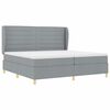 vidaXL Lit &agrave; ressorts avec matelas gris fonc&eacute; 90x190 cm Gris clair