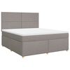 vidaXL Sommier &agrave; lattes de lit avec matelas Taupe 180x200 cm Tissu