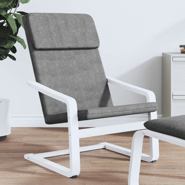 vidaXL Chaise de relaxation Gris fonc&eacute; Tissu