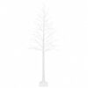 vidaXL Sapin de No&euml;l en bouleau Blanc 25 x 25 x 240 cm Plastique