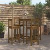 vidaXL Ensemble de bar 5 pcs Marron miel Bois de pin massif