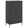 vidaXL Buffet haut noir 68x39x113 cm acier