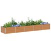 vidaXL Lit surélevé de jardin 400x80x45 cm Acier galvanisé Argenté