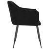 vidaXL Chaises &agrave; manger lot de 2 Noir Velours