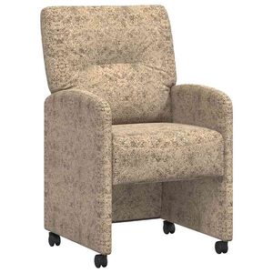 vidaXL Chaises de Salle à Manger avec Roues 2 pcs Gris clair