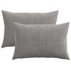 vidaXL Housse de coussin 2 pc ALMELO Gris clair 30 x 50 cm