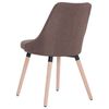 vidaXL Chaises &agrave; manger lot de 4 marron tissu