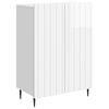 vidaXL Buffet Blanc brillant 66 x 34,5 x 92 cm Bois d'ing&eacute;nierie