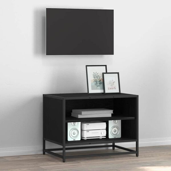 vidaXL Unites TV Ch&ecirc;ne noir 61 x 40 x 46 cm Bois d'ing&eacute;nierie