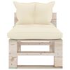 vidaXL Canap&eacute; palette de jardin 3 places et coussins bois de pin