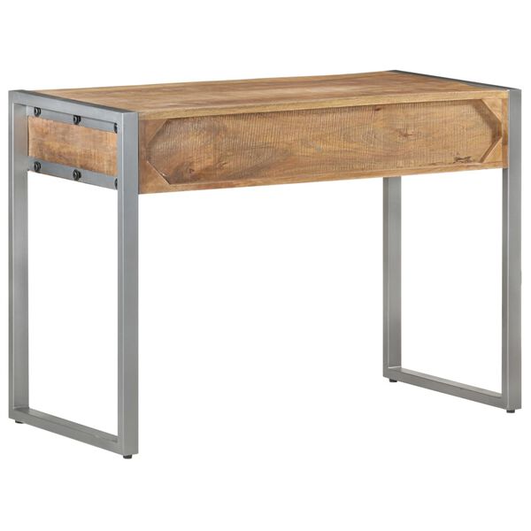 vidaXL Bureau 108x50x75 cm Bois de manguier brut