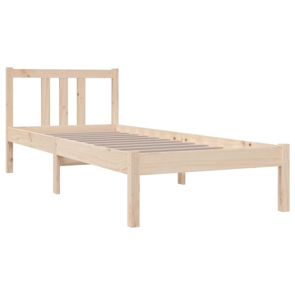 vidaXL Cadre de lit sans matelas bois massif 75x190 cm