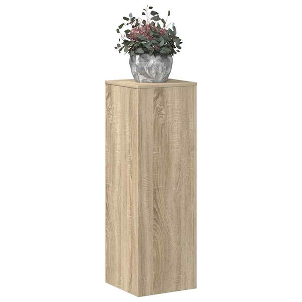 vidaXL Support pour plantes ch&ecirc;ne sonoma 33x33x100cm bois d'ing&eacute;nierie