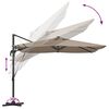 vidaXL Parasol Taupe 286 x 285 x 270 cm Aluminium