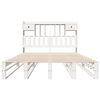 vidaXL Lit biblioth&egrave;que sans matelas blanc 150x200 cm bois pin massif