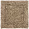vidaXL Tapis de surface Carr&eacute; Naturel et Noir 160 x 160 cm Jute