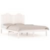 vidaXL Cadre de lit sans matelas blanc bois massif