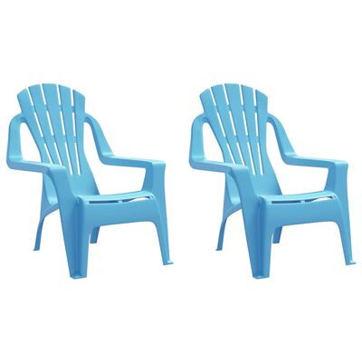vidaXL Chaises de jardin pour enfants lot de 2 bleu 37x34x44 cm PP