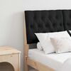 vidaXL T&ecirc;te de lit capitonn&eacute;e Noir 120 cm Pin massif