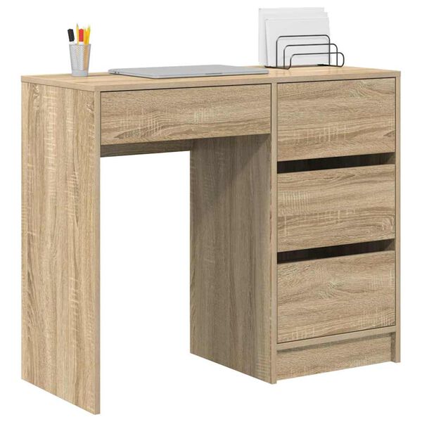 vidaXL Bureau Chêne sonoma 90 x 37,5 x 75 cm Bois d'ingénierie