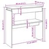 vidaXL Table console Chêne fumé 80x30x80 cm Bois d'ingénierie