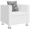 vidaXL Fauteuil blanc similicuir