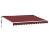 vidaXL Auvent r&eacute;tractable automatique avec LED bordeaux 350x250 cm