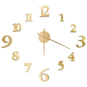 vidaXL Horloge murale 3D Design moderne Dor&eacute; 100 cm XXL