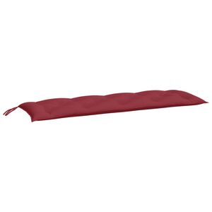 vidaXL Coussin de banc de jardin rouge bordeaux 150x50x7 cm