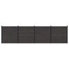 vidaXL Ensemble de Cl&ocirc;ture 4 pc 699 x 186 cm WPC et Aluminium Noir