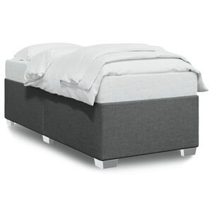 vidaXL Cadre de lit sans matelas gris fonc&eacute; 90x190 cm tissu