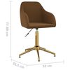vidaXL Chaises pivotantes &agrave; manger lot de 6 marron velours