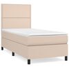 vidaXL Sommier &agrave; lattes de lit avec matelas Cappuccino 80x200 cm