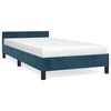 vidaXL Cadre de lit sans matelas bleu fonc&eacute; 90x200 cm velours