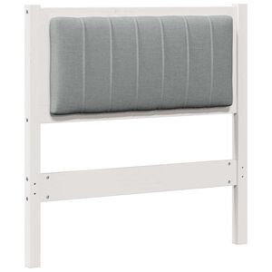 vidaXL T&ecirc;te de lit capitonn&eacute;e avec t&ecirc;te de lit Blanc 75 cm Pin massif