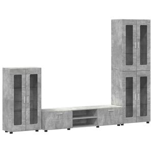 vidaXL Ensemble meuble TV FLORIN 3 pc 150 x 39 x 30 cm Gris b&eacute;ton