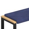 vidaXL Coussin de banc Velours Bleu police Profondeur 35 cm