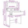 vidaXL Tables de maquillage pour chambre Ch&ecirc;ne fum&eacute; 80 x 39,6 x 135 cm