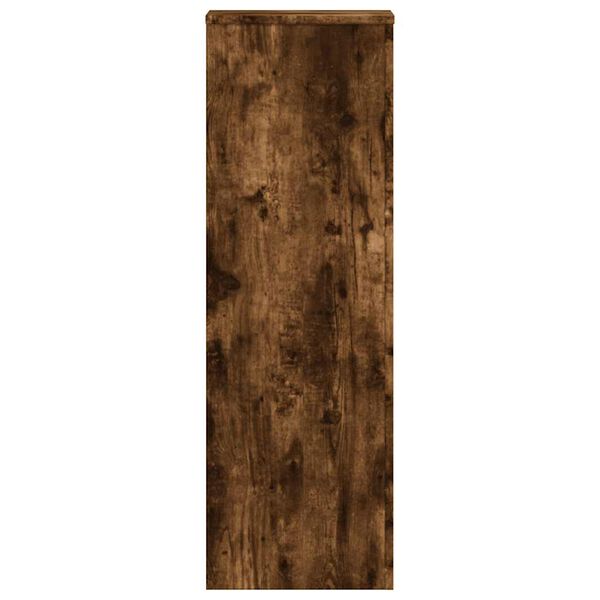 vidaXL Support pour plantes ch&ecirc;ne fum&eacute; 33x33x100 cm bois d'ing&eacute;nierie