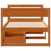 vidaXL Cadre de lit sans matelas cire marron 90x190 cm bois pin massif