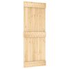 vidaXL Porte coulissante NARVIK Naturel et noir 85 x 210 cm (213,5 cm)