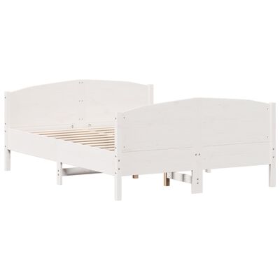 vidaXL Cadre de lit sans matelas blanc 120x200 cm bois de pin massif