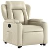 vidaXL Fauteuil inclinable Cr&egrave;me Similicuir
