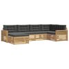 vidaXL Ensemble de canap&eacute;s d'ext&eacute;rieur 6 pcs Blanc et anthracite