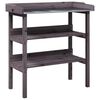 vidaXL Table &agrave; plantes avec &eacute;tag&egrave;res gris 78x38x82,5 cm bois de sapin