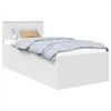 vidaXL Cadre de lit Blanc 75 x 190 cm Bois d'ing&eacute;nierie