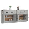 vidaXL Buffets 2 pcs sonoma gris bois d'ing&eacute;nierie
