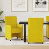 vidaXL Chaises de Salle &agrave; Manger avec Roues 2 pcs Jaune Velours