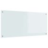 vidaXL Cr&eacute;dence de cuisine Blanc 110 x 50 cm verre tremp&eacute;