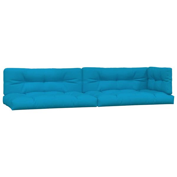 vidaXL Coussins de palette lot de 5 bleu tissu